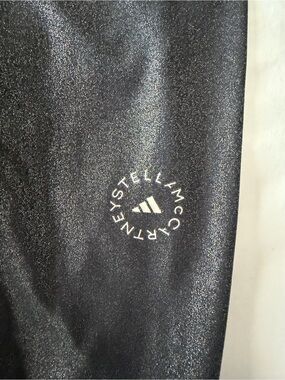 Adidas by Stella McCartney Black Metallic Logo Active Top
